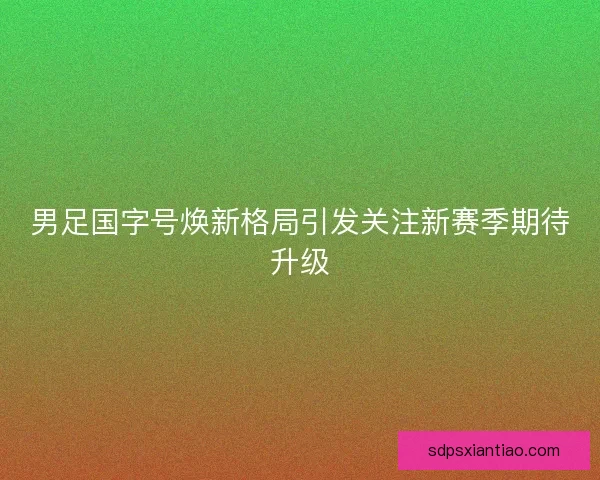 男足国字号焕新格局引发关注新赛季期待升级